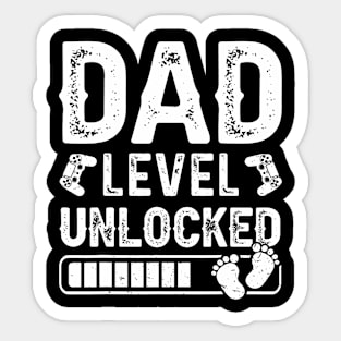 Dad Level Unlocked New Dad Sticker